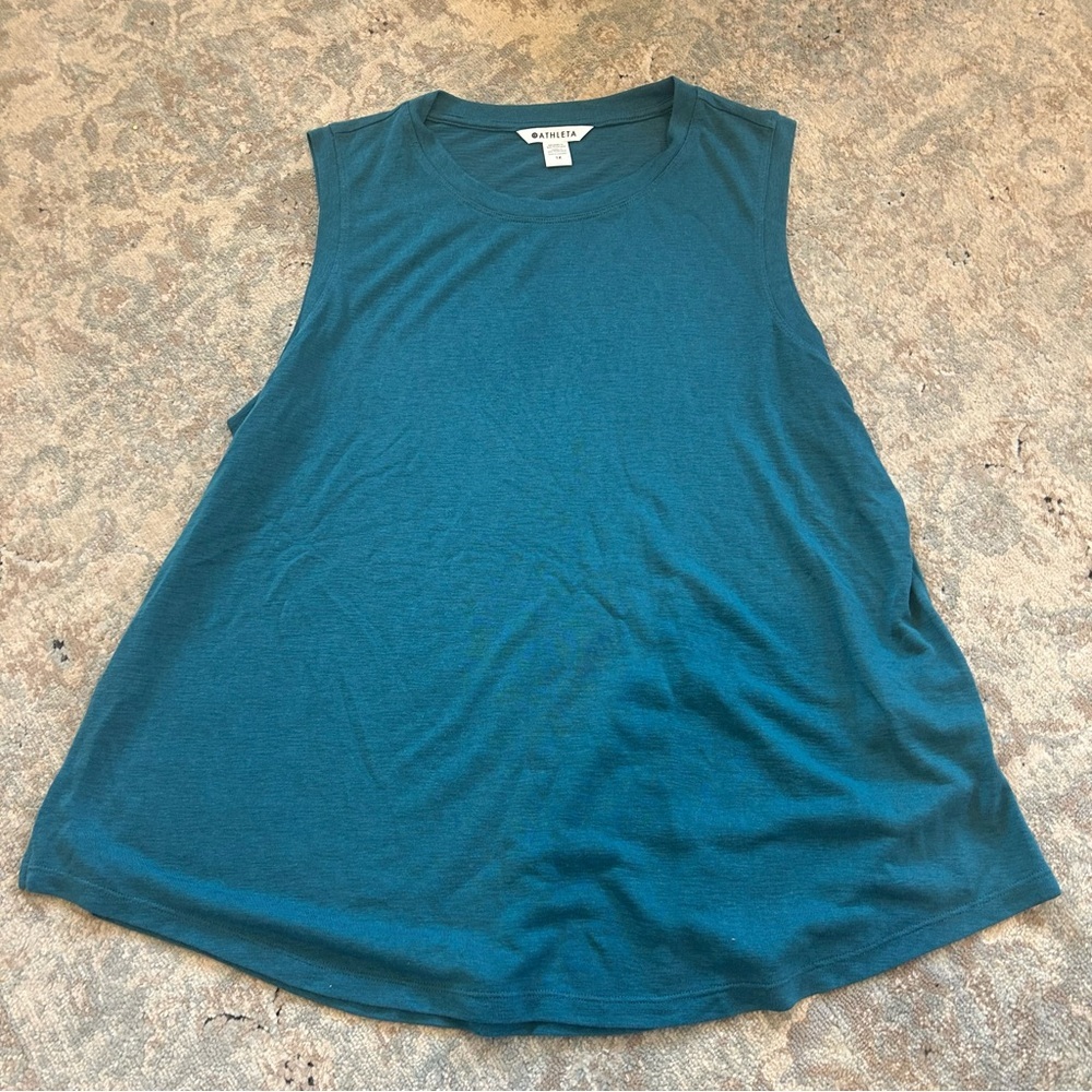 Athleta XL plus Blue teal Sleeveless tank PERFECT CONDITION athleisure